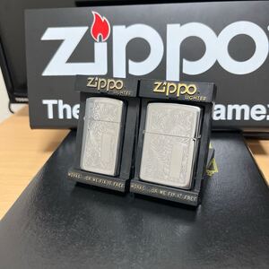 ZIPPO ジッポー VINTAGE ヴィンテージ VENETIAN ヴェネチアン REGULAR & SLIM レギュラー&スリム 1989年製 1988年製 2個セット 未使用　