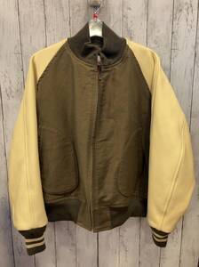 NIGEL CABOURN ナイジェルケボーン 8047-00-30001 デッキジャケット M-42 牛革 日本製 カーキ サイズ50