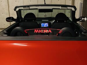 valkyrie style ニッサン　マーチ　マイクラ　micra C+C FHZK12 MICRA 専用ウィンドディフレクター　LED 赤::::