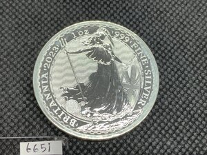 31.1グラム 2023年 (新品) イギリス「ブリタニア」純銀 1オンス 銀貨 (チャールズ3世)