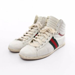 グッチ シェリーライン ブランドオフ GUCCI レザー スニーカー レザー 中古 レディース