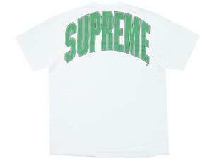 希少 XXL サイズ 新品 24AW 定価14300円 Supreme Cracked Back Arc S/S Top Tシャツ Tee バック アーチ White シュプリーム 24FW F