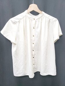 ◇ ⊂ N. Natural Beauty Basic エヌ フレンチスリーブ シャツ ブラウス サイズM ライトベージュ レディース P