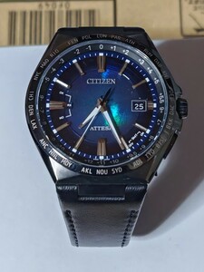 【1円スタート中古美品ほぼ未使用】アテッサ CB0215-18L／ユナイトウィズブルー2200本限定 CITIZEN ATTESA ACT Line UNITE with BLUE 