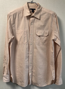 [中古格安] GAP メンズ デニム 長袖シャツ Mサイズ Lサイズ 薄ピンク コットン100%