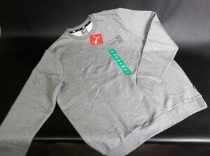 PUMA プーマ メンズ クルーネック スウェット 裏起毛 グレー サイズXL★送料520円