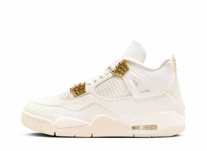 Nike WMNS Air Jordan 4 Retro "White & Gold" 24.5cm AQ9129-170