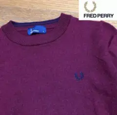 FRED PERRY フレッドペリー ワンポイント刺繍 クルーネックニット