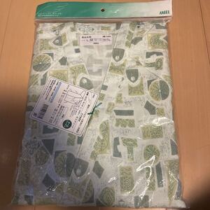 送料無料　新品　エンゼル　ケアねまき　男女共用　サイズL モスグリーン　オールシーズン　ガーゼ使用の二重構造　送料込み