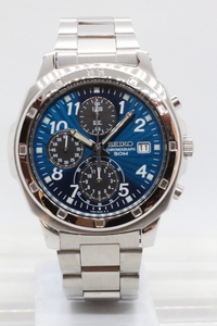 【SEIKO】7T92-0CA0 CRONOGRAPH QUARTZ5BAR STAINLESS STEEL MOVEMENT JAPAN 中古美品時計 電池交換済み 25.1.15