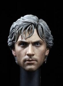 1/6スケール 男性フィギュアヘッド　カービングスカルプ　リアル彫刻　コワモテ　ダンディー　男爵　ハード