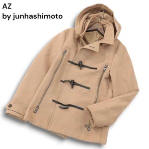 AZ by junhashimoto エーゼイ バイ ジュンハシモト J-121 秋冬 メルトン ウール ジップ ダッフルコート Sz.S　メンズ　A4T12863_B#N