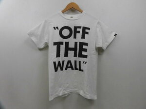 VANS バンズ OFF THE WALL 半袖 Tシャツ 丸首 ロゴ プリント バックプリント トップス ホワイト 白 メンズ Sサイズ