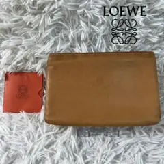 《お買い得》ロエベLOEWE 本革レザーポーチ 茶