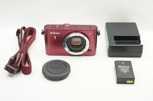 【適格請求書発行】良品 Nikon ニコン 1 J3 ボディ ミラーレス一眼カメラ レッド【アルプスカメラ】240412a