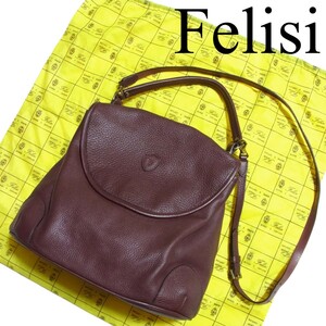 Felisi フェリージ 16-42 2WAY レザー ショルダーバッグ ハンドバッグ