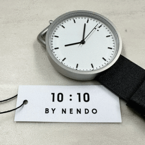 【未使用・アウトレット処分品】　10:10 BY NENDO　buckle　buckle001　white&silver　クォーツ　36mm　佐藤オオキ　デザイン時計