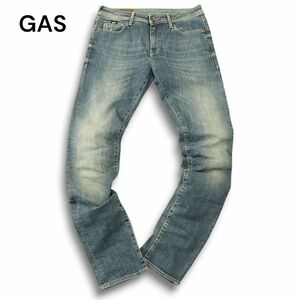 GAS ガス 通年 【SAX SKINNY】 USED加工★ ストレッチ スキニー デニム パンツ ジーンズ Sz.32　メンズ　A4B05030_A#R