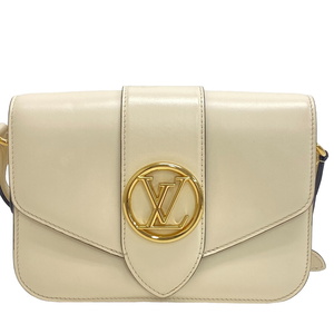 LOUIS VUITTON/ルイヴィトン ビトン M55950 ポンヌフ LVロゴ ショルダーバッグ アイボリー レディース ブランド