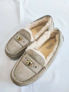 UGG モカシン ムートン 24.0cm アグ モカシンシューズ ボア あったか スリッポン アグモカシン 当時物 コレクション かわいい 履きやすい