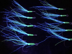 がまかつ 改良ソイ 15号 10本セット サクラマス フック 超発光ルミホワイト 超ケイムラホワイトベース シュリンクパイプ夜光①