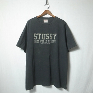 USA製 90s STUSSY AUTHENTIC ステューシー ロゴ Tシャツ L / WORLD LEAGUE ブランド古着 アーカイブ ストリート 80s 