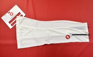 便利アイテム★Castelli★カステリ ライクラ レッグウォーマー size:M ホワイト