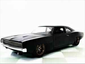 ワイルドスピード■JADA TOYS 1/24 1968 DODGE CHARGER WIDEBODY MATTE BLACK■ダッジ チャージャー