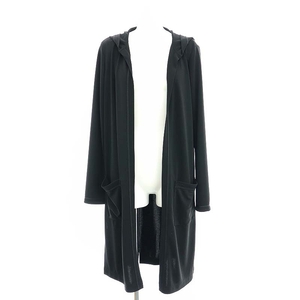 フォクシーニューヨーク FOXEY NEW YORK 22SS Le Ruban Cardigan カーディガン ロング フード 長袖 38 黒 ブラック 42756 レディース