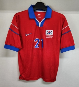 98W杯 韓国 Korea KFA(H)＃21 李同國 イ・ドングッ LEE Dong-Gook nike正規 1998 WC仕様 L-2