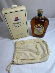 【#kk】【箱付き・未開栓】 CROWN ROYAL ウイスキー 古酒 1000ml クラウンロイヤル Crown Royal