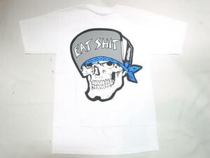 JB即決 DOGTOWN ドッグタウン x SUICIDAL SKATES スーサイダル JASON JESSEE ジェイソンジェシー EAT SHIT SKULL Tシャツ 白 Lサイズ 新品