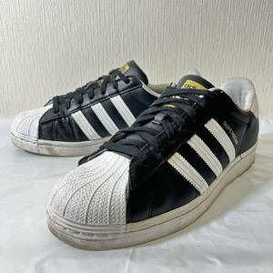 大人気◎ ★adidas アディダス★ SUPER STAR スーパースター スニーカー シューズ 靴 オールレザー 本革 ブラック ゴールド 27.5cm