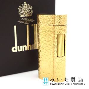 質屋 dunhill ダンヒル ガスライター Sライン 20ミクロン ゴールドカラー ローラー式 喫煙具 着火未確認 ケース有 M989 みいち質店