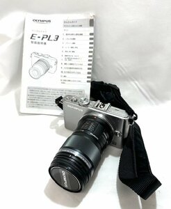 【中古品】(※動作未確認)オリンパスペン ライト　OLYMPUS PEN Lite　一眼デジタルカメラ　E-PL3/60mm 1:2.8【送料別】FD1103