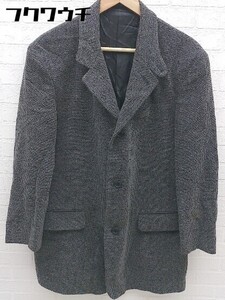 ◇　JOSEPH　ABBOUD　ジョセフアブード　ネーム刺繍あり　長袖　コート　サイズL　グレー　ブラック　レディース