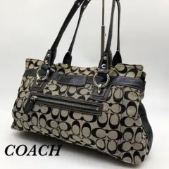 コーチ　COACH　シグネチャー　ハンドバッグ　ミニボストン　シグネチャー