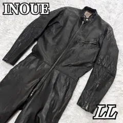 【極希少】イノウエ INOUE 革ツナギ ビッグサイズ ライダース バイク LL