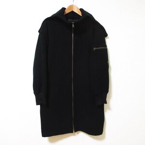 美品 22AW To b. by agnes b. トゥービーバイアニエスベー MANTEAU ボーイズミリタリーウールコート ミリタリーコート サイズ38 ブラック