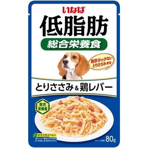 （まとめ買い）いなばペットフード いなば 低脂肪 とりささみ＆鶏レバー 80g 犬用フード 〔×36〕