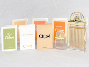 Chlo Chloe クロエ 香水 フレグランス LOVE STORY ラブストーリー オードパルファム 75mL ほか サンプル等 計8点セット 中古品