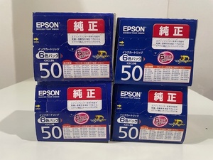 【大阪発】☆純正未使用品☆【EPSON】【期限切れ】 インクカートリッジ　IC6CL50　6色パック ×4箱 (8006)