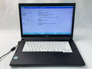 富士通 LIFEBOOK A577/R◆Intel Core i3-7100U◆メモリ4GB/HDD500GB/DVD◆15.6型HD◆BIOS起動可 ビジネスノートパソコン【ジャンク品】1638