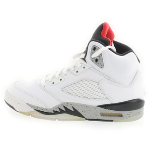 NIKE ナイキ AIR JORDAN 5 RETRO WHITE CET エアジョーダン5 ホワイトセット ハイカットスニーカー ホワイト US7/25cm 136027 104