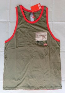 ★新品 DIESEL ディーゼル タンクトップ BMOWT LOCOARM CY Tank メンズ ビーチウェア 迷彩 カモフラ カーキ L