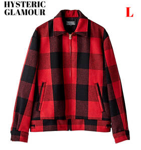 L【HYSTERIC GLAMOUR HYS-LO KINKY WOMAN バッファローチェックブルゾン ヒステリックグラマー バッファローチェックジャケット 野口強】