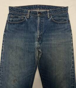 70S LEVIS リーバイス505BIGE過渡期モデル 赤耳！ 実寸約W35インチ リペア済み【検索501XX 502 606】