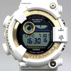 極美品 箱付 G-SHOCK GW-8201K-7 フロッグマン イルカクジラ コラボ30周年記念 タフソーラー ホワイト 2024年6月発売 【ITSM4VE4JHXF】