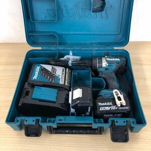 中古品 マキタ makita 充電式震動ドライバドリル 18V HP484D バッテリー2個付き 充電器 ケース ドライバドリル・電動工具