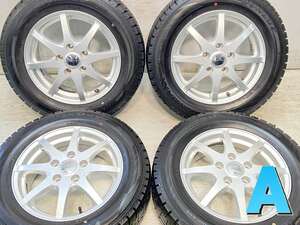 中古タイヤ スタッドレスタイヤ ホイールセット 4本セット 195/65R15 LAPORTA 15x6.0 53 114.3-5穴 DUNLOP ウィンターマックス WM02